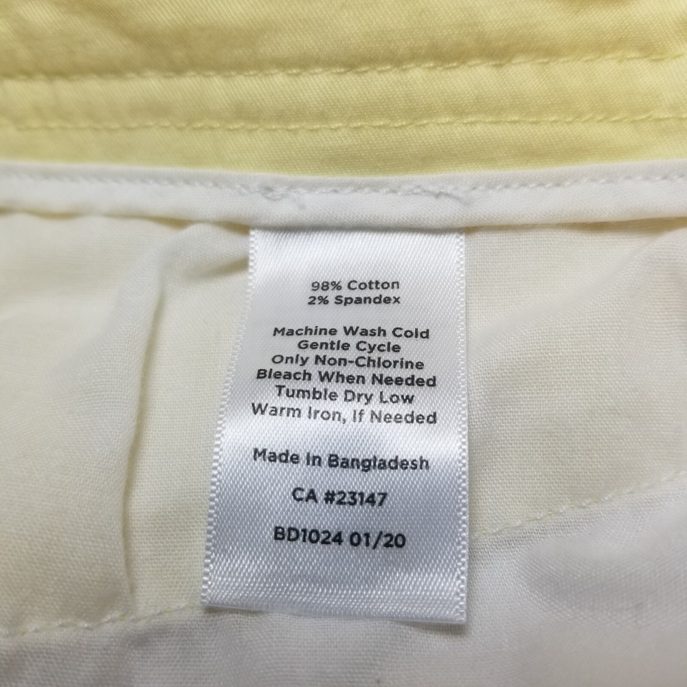 Talbots Outlet Womens Soft Yellow Stretch Bermuda Short Pockets Preppy Summer 16 - Picture 4 of 8